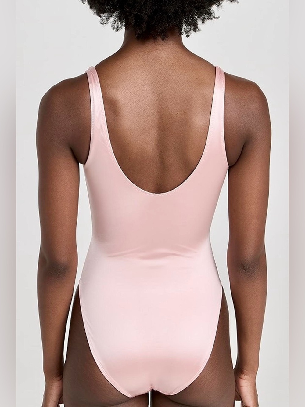 Good American Bubble Pink Front Twist Cutout One Piece Swimsuit - Picture 2 of 12